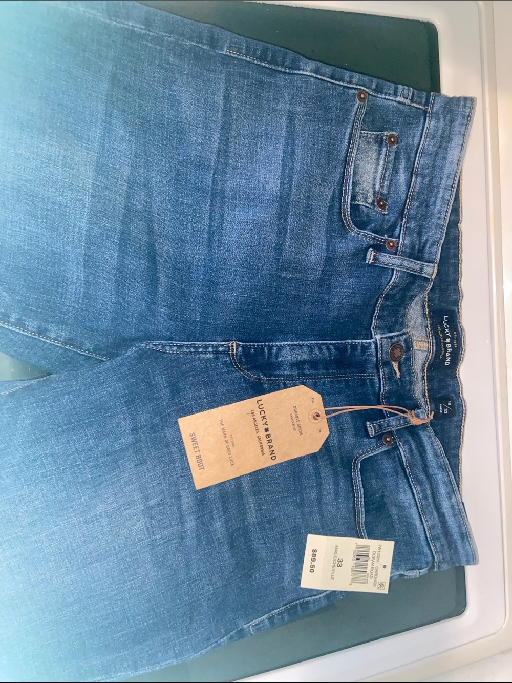 Lucky Brand Women's Medium Blue Straight Leg Jeans 16/33